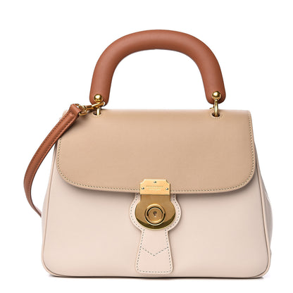 Burberry Trench Calfskin Medium DK88 Top Handle Bag Honey Limestone 1 of 13