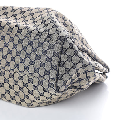 Gucci Monogram Calfskin Large Sukey Tote Beige Blue 9 of 9