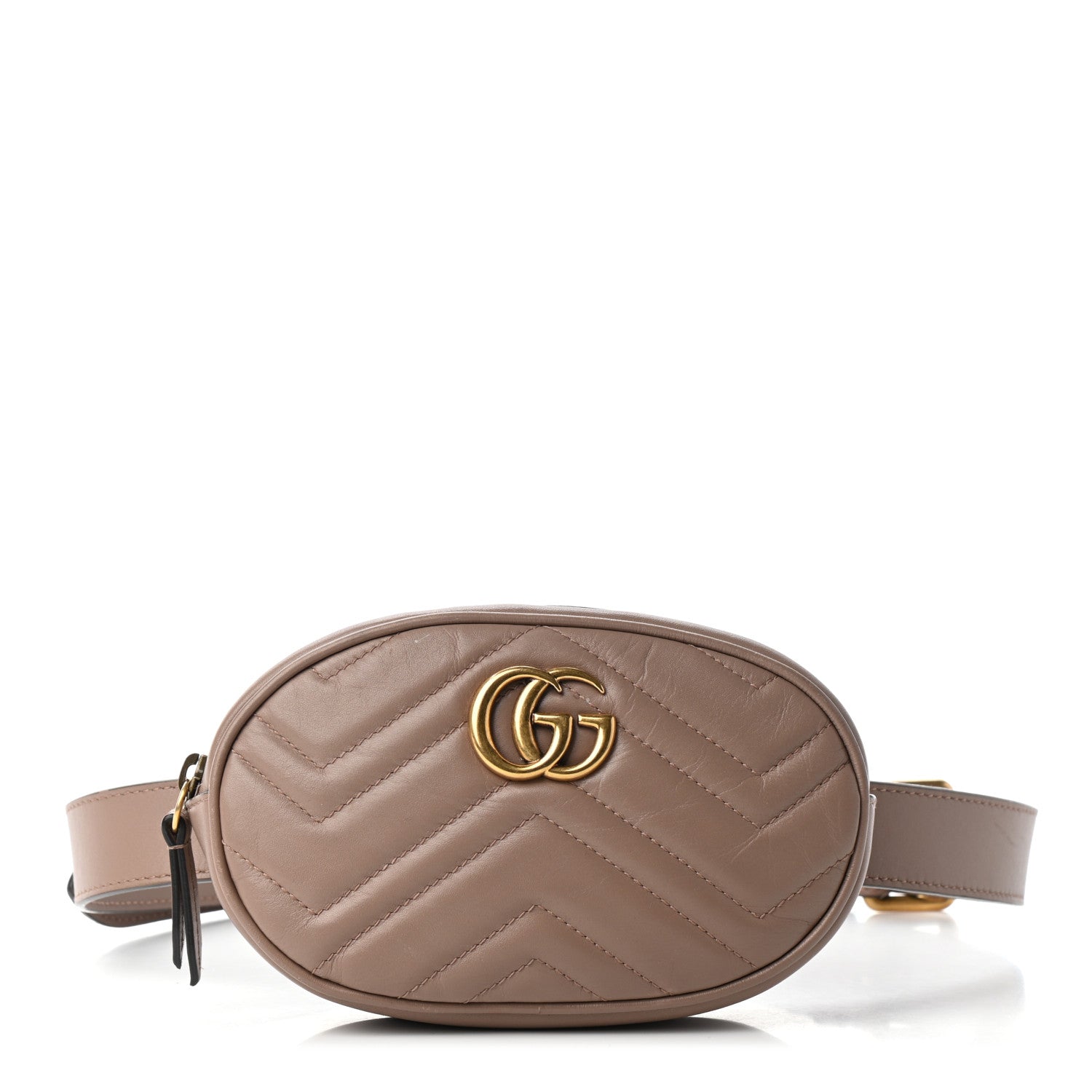 Gucci Calfskin Matelasse GG Marmont Belt Bag 85 34 Porcelain Rose 1 of 11