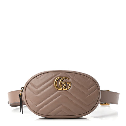 Gucci Calfskin Matelasse GG Marmont Belt Bag 85 34 Porcelain Rose 1 of 11