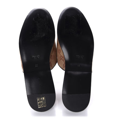 Gucci X MLB GG Monogram LA Dodgers Embroidered Womens GG Slippers 38 Beige Ruggine 5 of 10