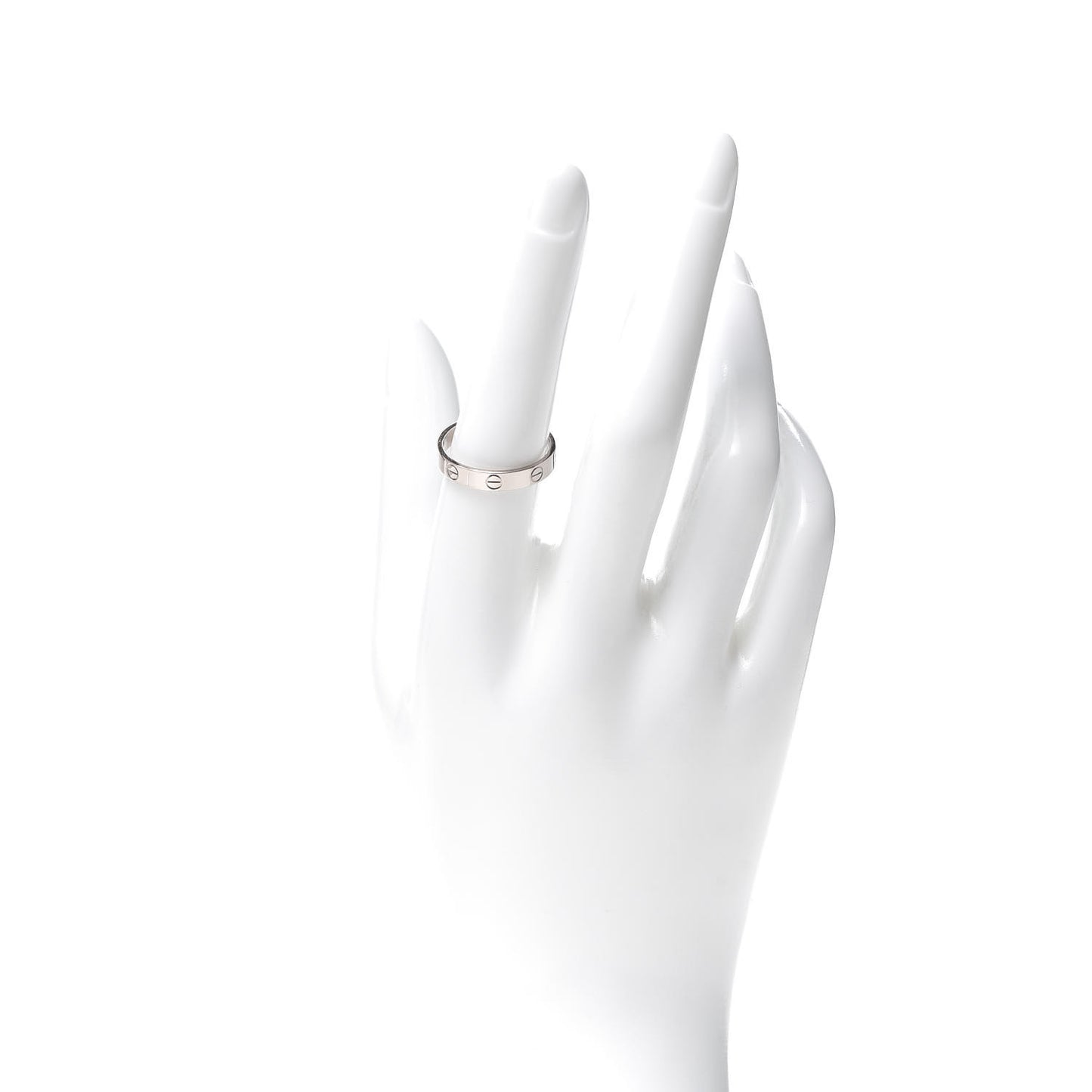 18K White Gold 3.5mm LOVE Wedding Band Ring 56 7.5