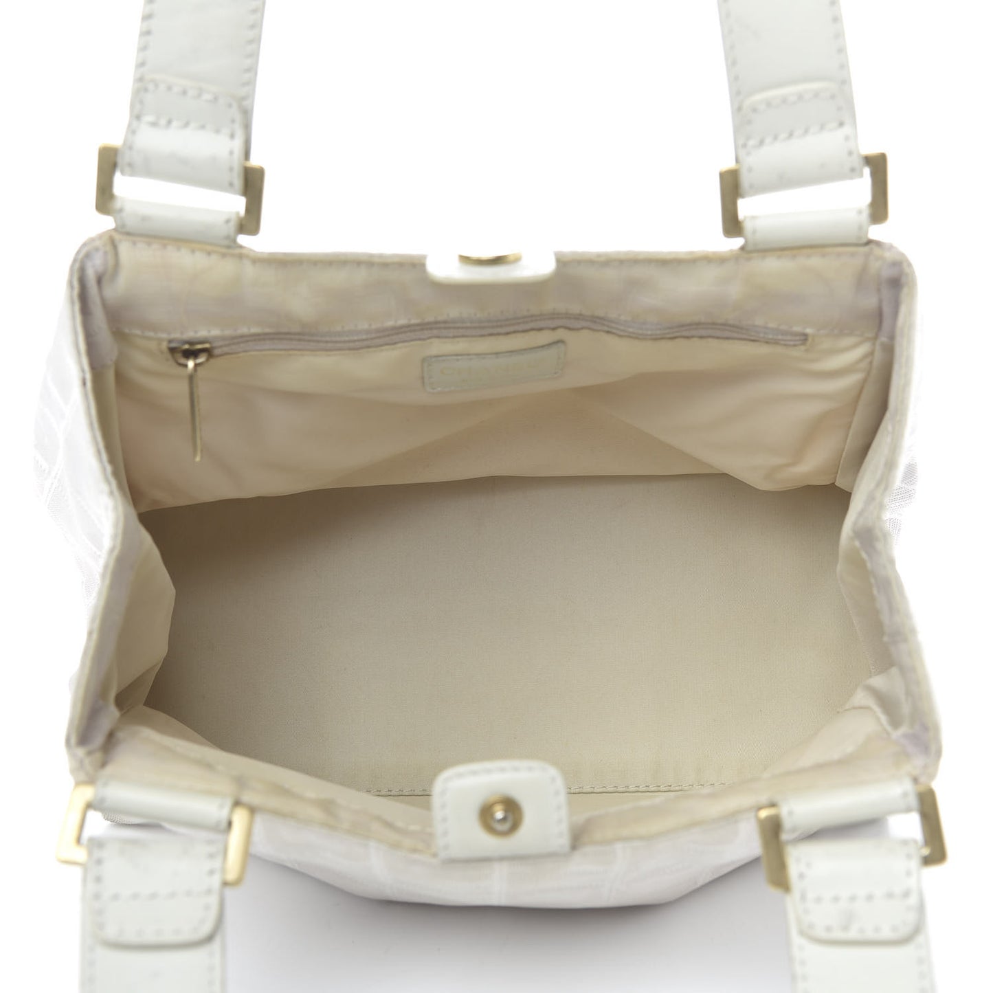 Nylon Travel Shoulder Bag White