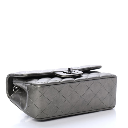 Chanel Metallic Calfskin Quilted Mini Rectangular Flap Ruthenium 3 of 4
