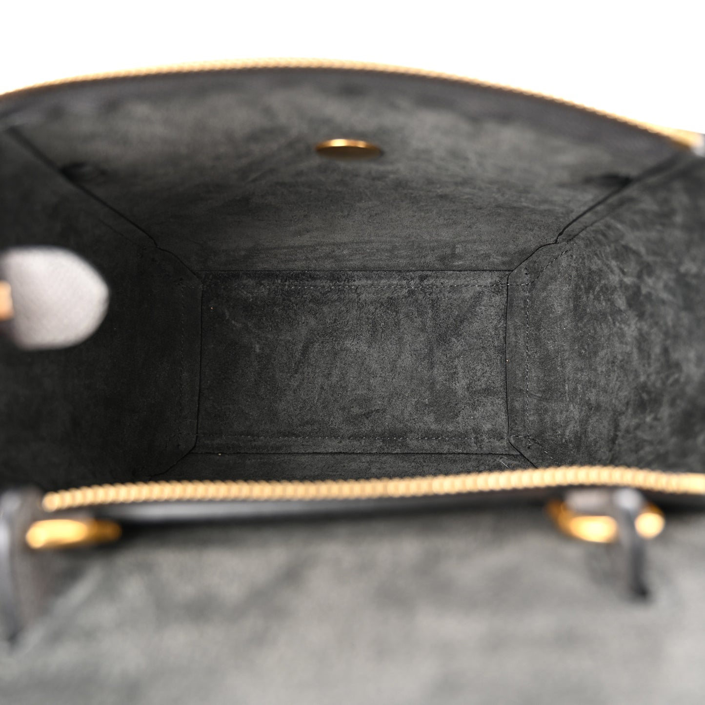 Grained Calfskin Nano Belt Bag Grey