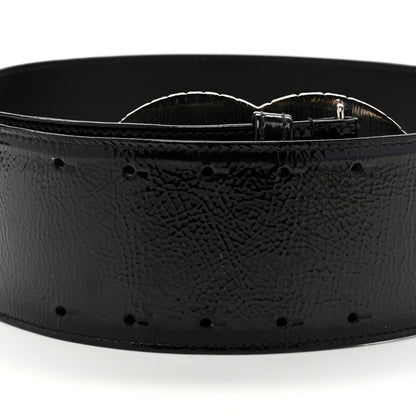 Chanel Patent CC Wide Belt 80 32 Black 6 of 9