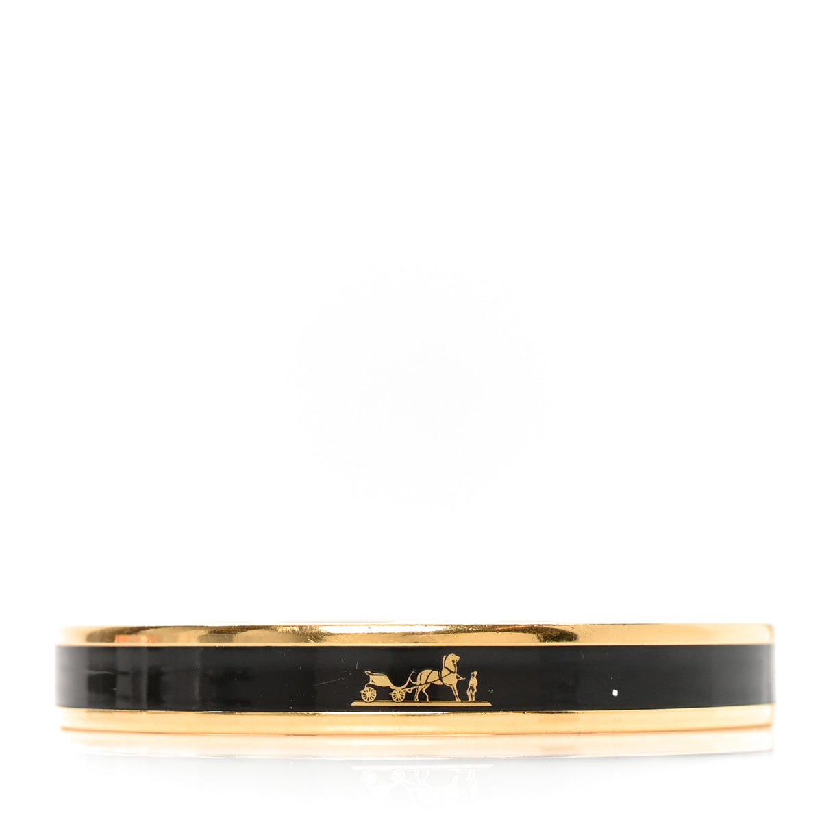 Enamel Printed Extra Narrow Uni Bracelet 70 Black