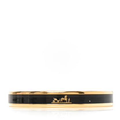 Hermes Enamel Printed Extra Narrow Uni Bracelet 70 Black 1 of 5