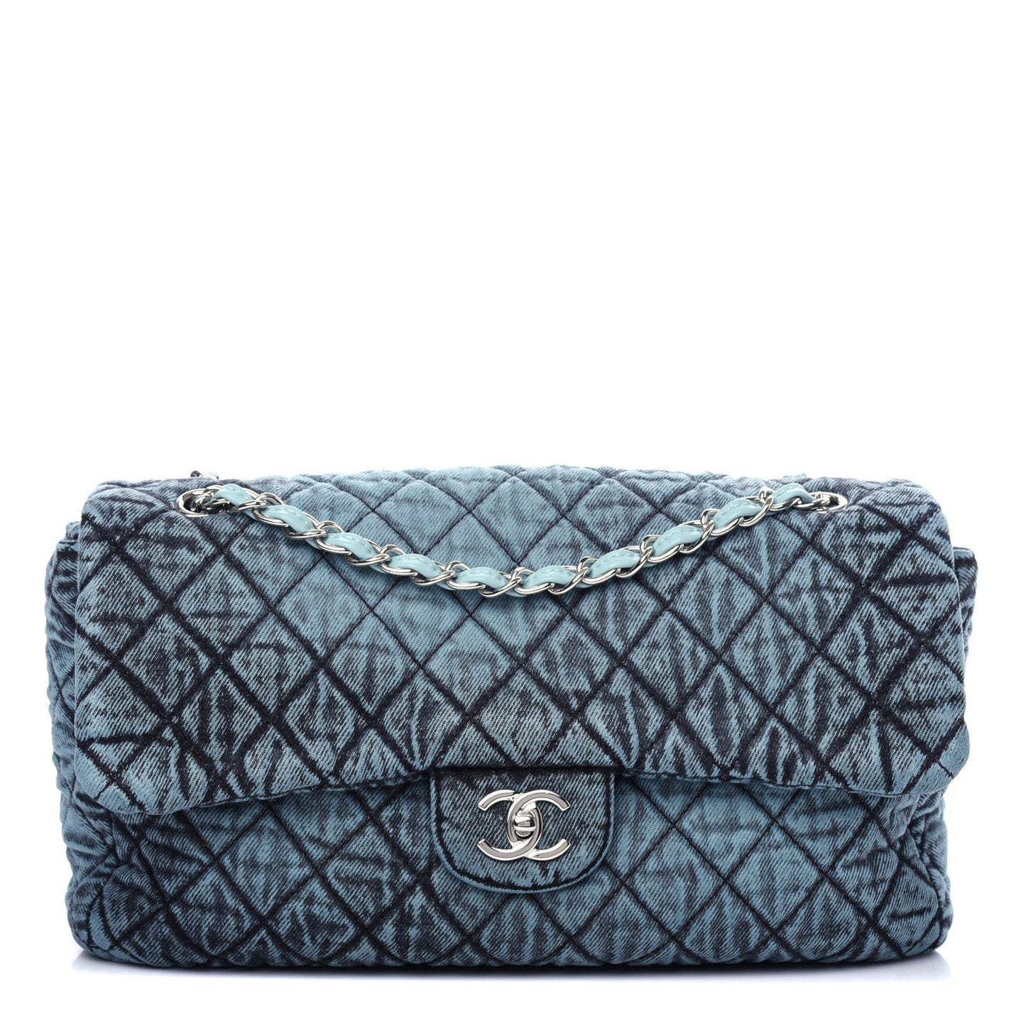 Denim Quilted Denimpression Flap Green Blue