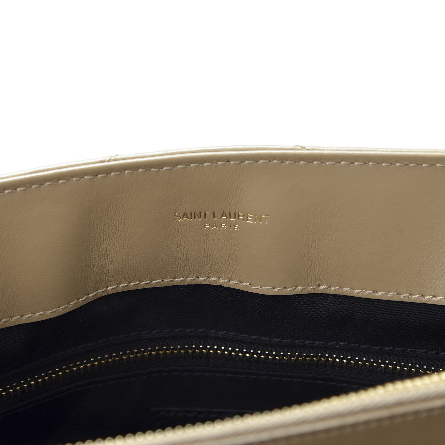 Saint Laurent Calfskin Y Quilted Monogram Medium Loulou Chain Satchel Dark Latte 8 of 10