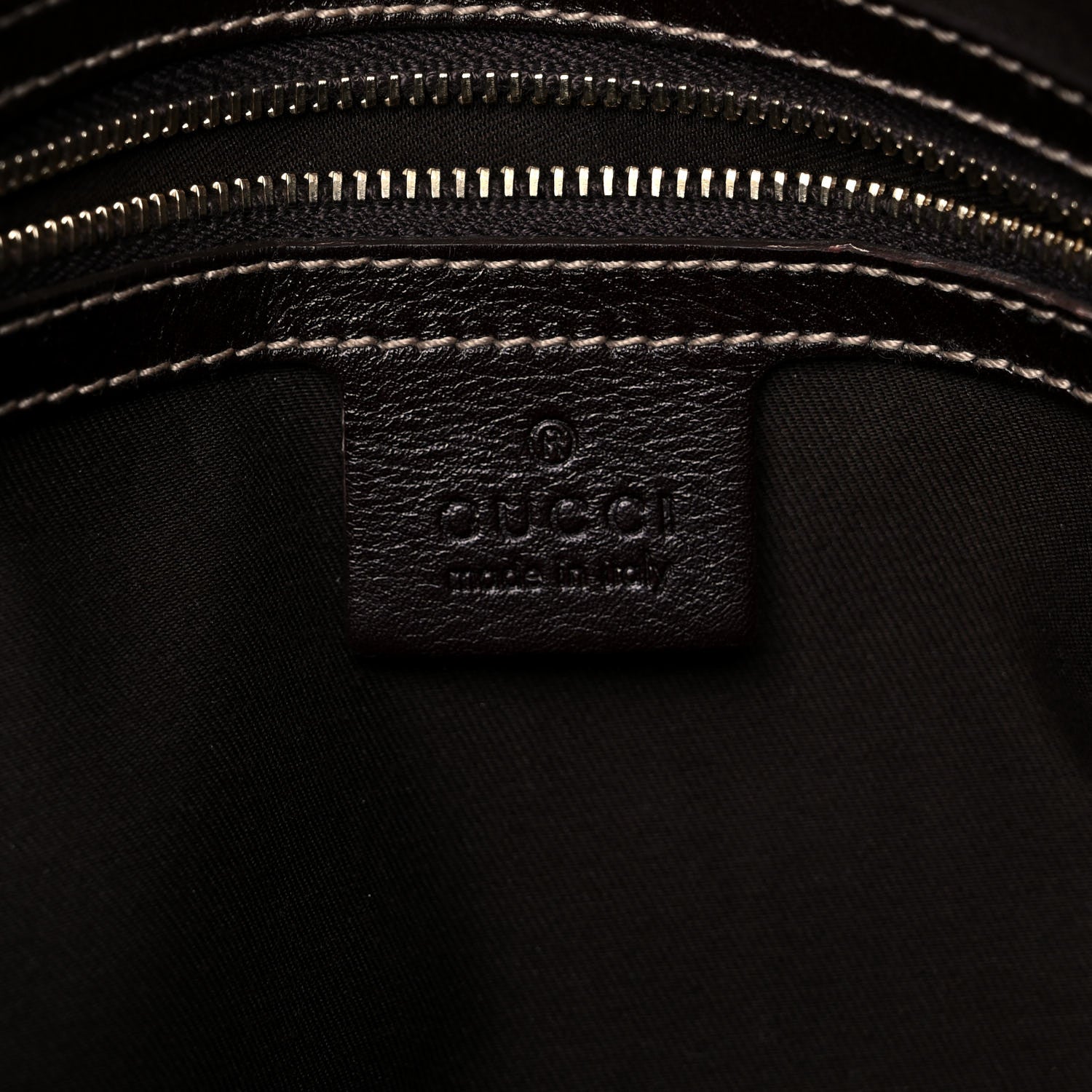 Gucci Calfskin Medium Britt Tote Dark Brown 6 of 12