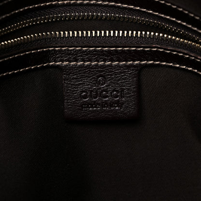 Gucci Calfskin Medium Britt Tote Dark Brown 6 of 12