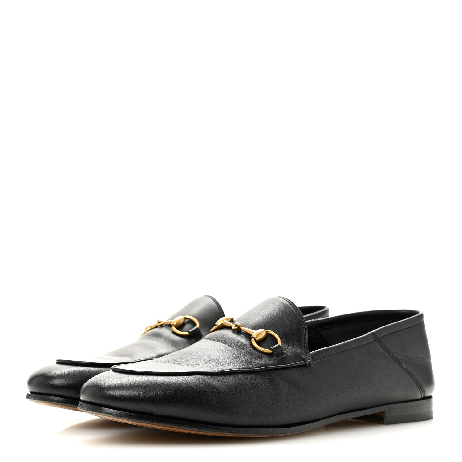 Gucci Lambskin Womens Brixton Horsebit Loafers 40.5 Black 4 of 10