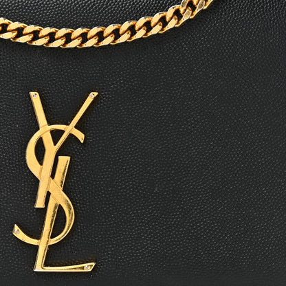 Saint Laurent Grain De Poudre Medium Classic Monogram Kate Satchel Black 8 of 14