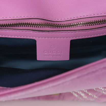 Gucci Velvet Matelasse Marquise Crystals Embroidered Small GG Marmont Shoulder Bag Malva 5 of 10