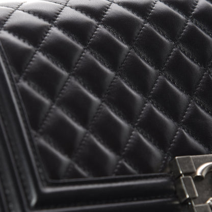 Chanel Lambskin Quilted Medium Boy Flap Black 10 of 11