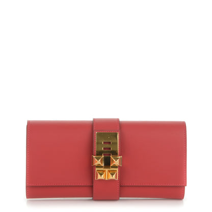 Hermes Tadelakt Medor 23 Clutch Vermillion 1 of 7