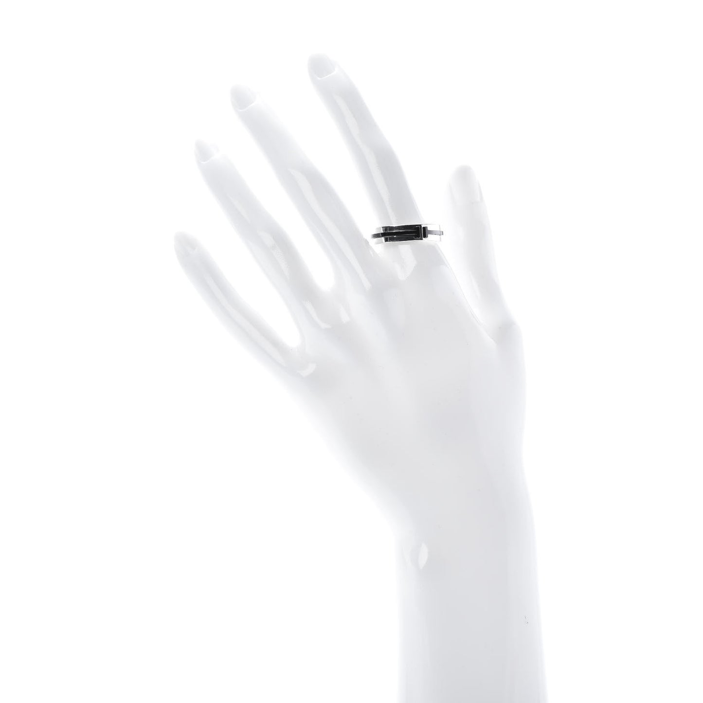 Sterling Silver Titanium T Two Ring 58 8.25