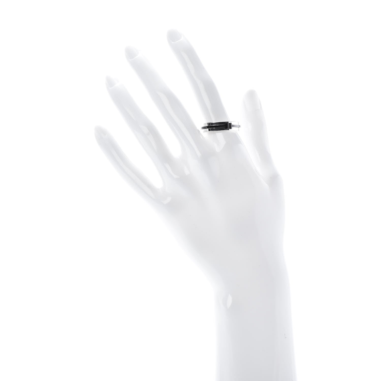 Tiffany Sterling Silver Titanium T Two Ring 58 8.25 2 of 6
