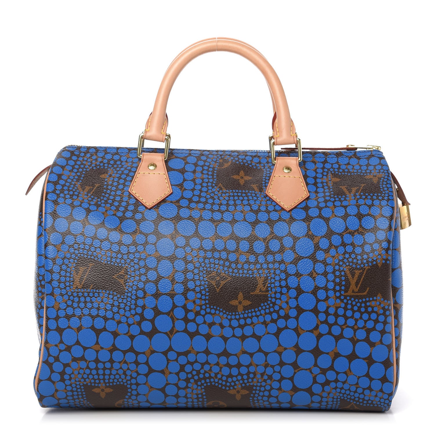 Louis Vuitton Monogram Kusama Town Speedy 30 Blue 1 of 10
