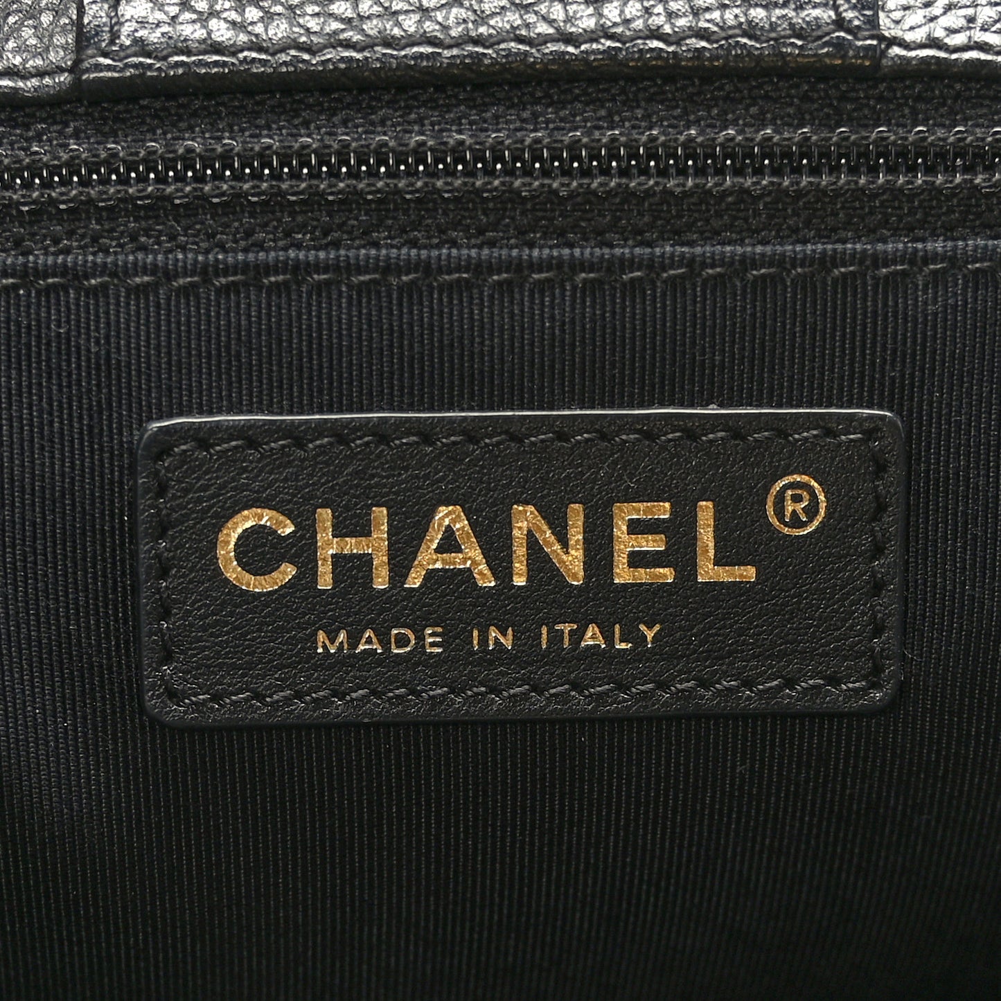 Calfskin Cerf Executive Shopper Tote Black