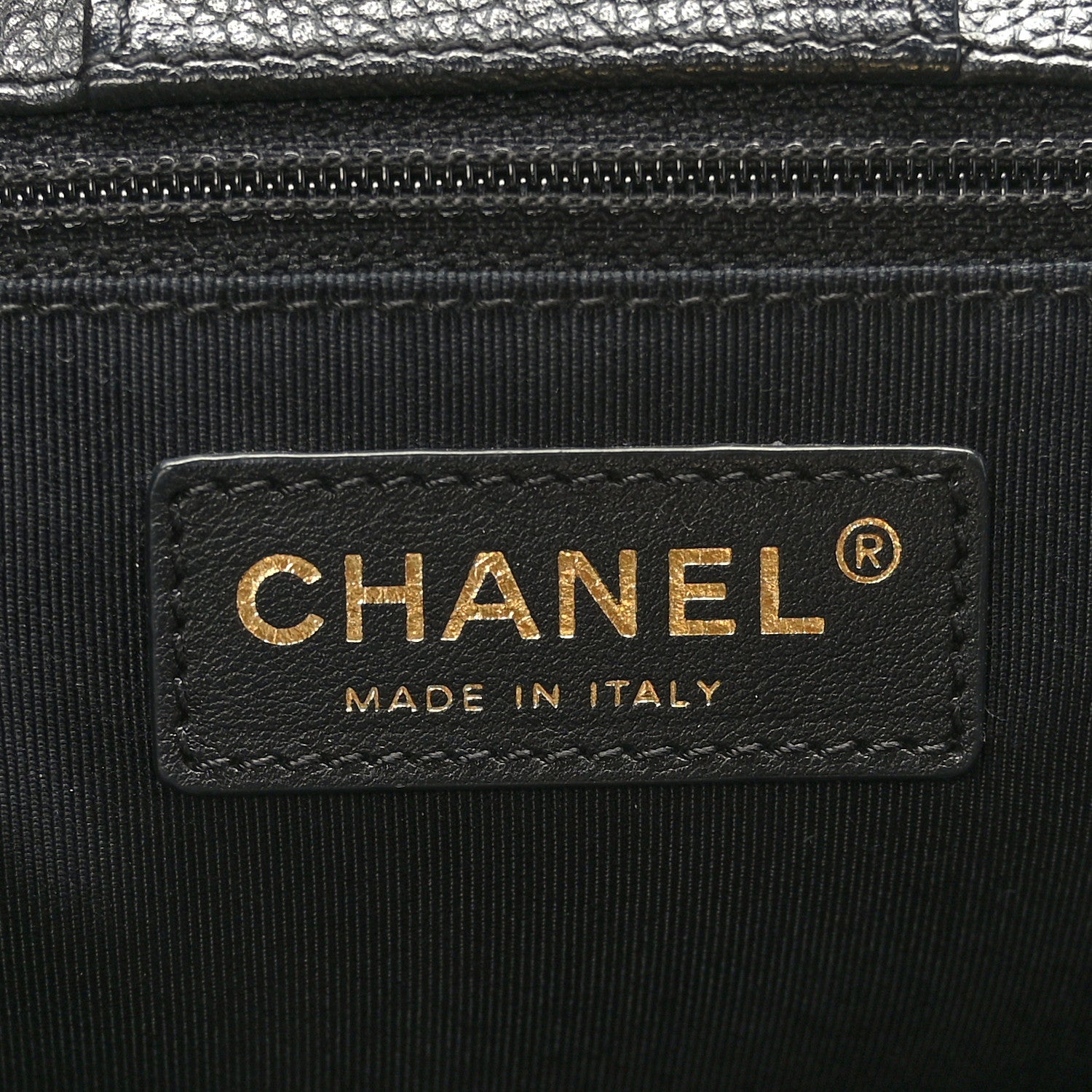 Chanel Calfskin Cerf Executive Shopper Tote Black 6 of 9