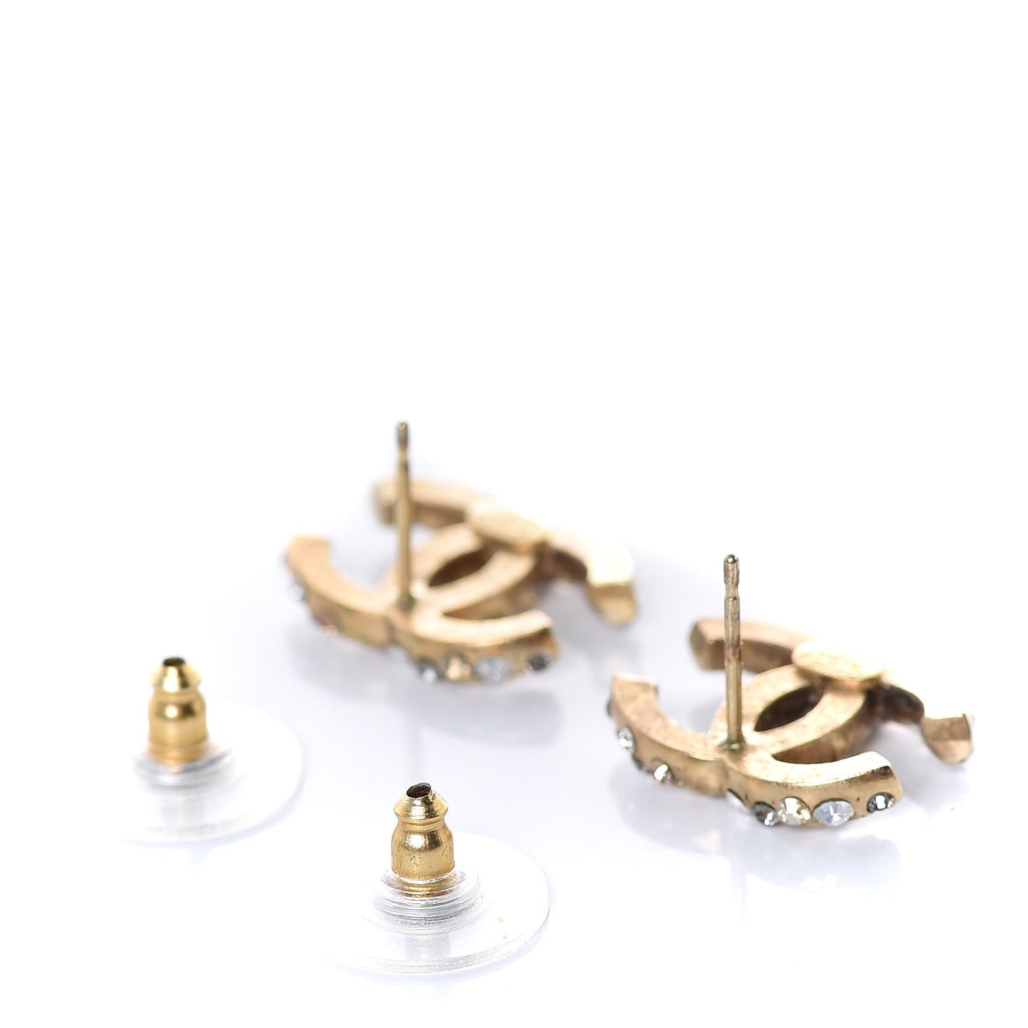Crystal CC Earrings Gold