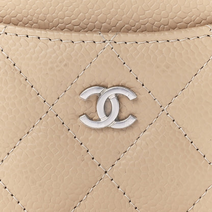 Chanel Caviar Quilted Card Holder Dark Beige 8 of 12