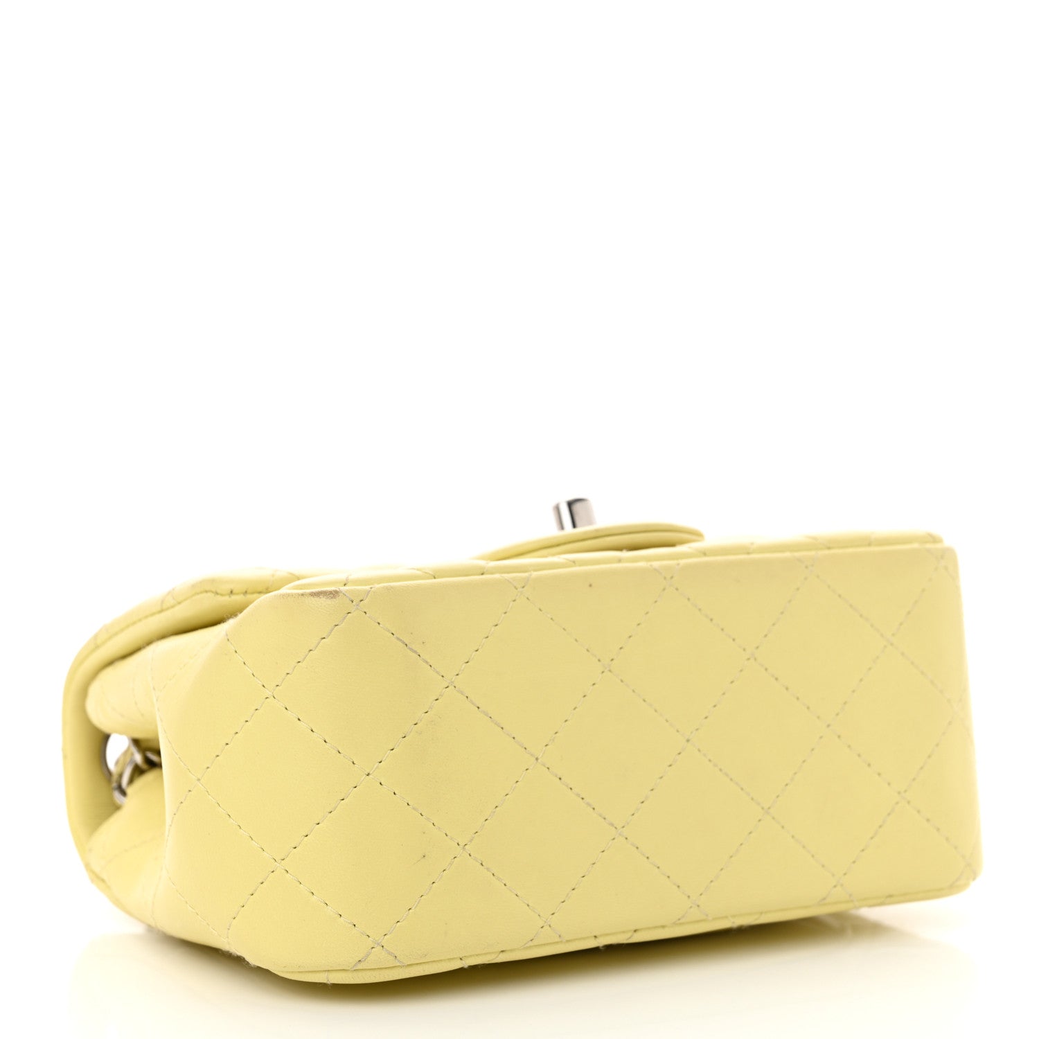 Chanel Lambskin Quilted Mini Square Flap Light Yellow 4 of 14