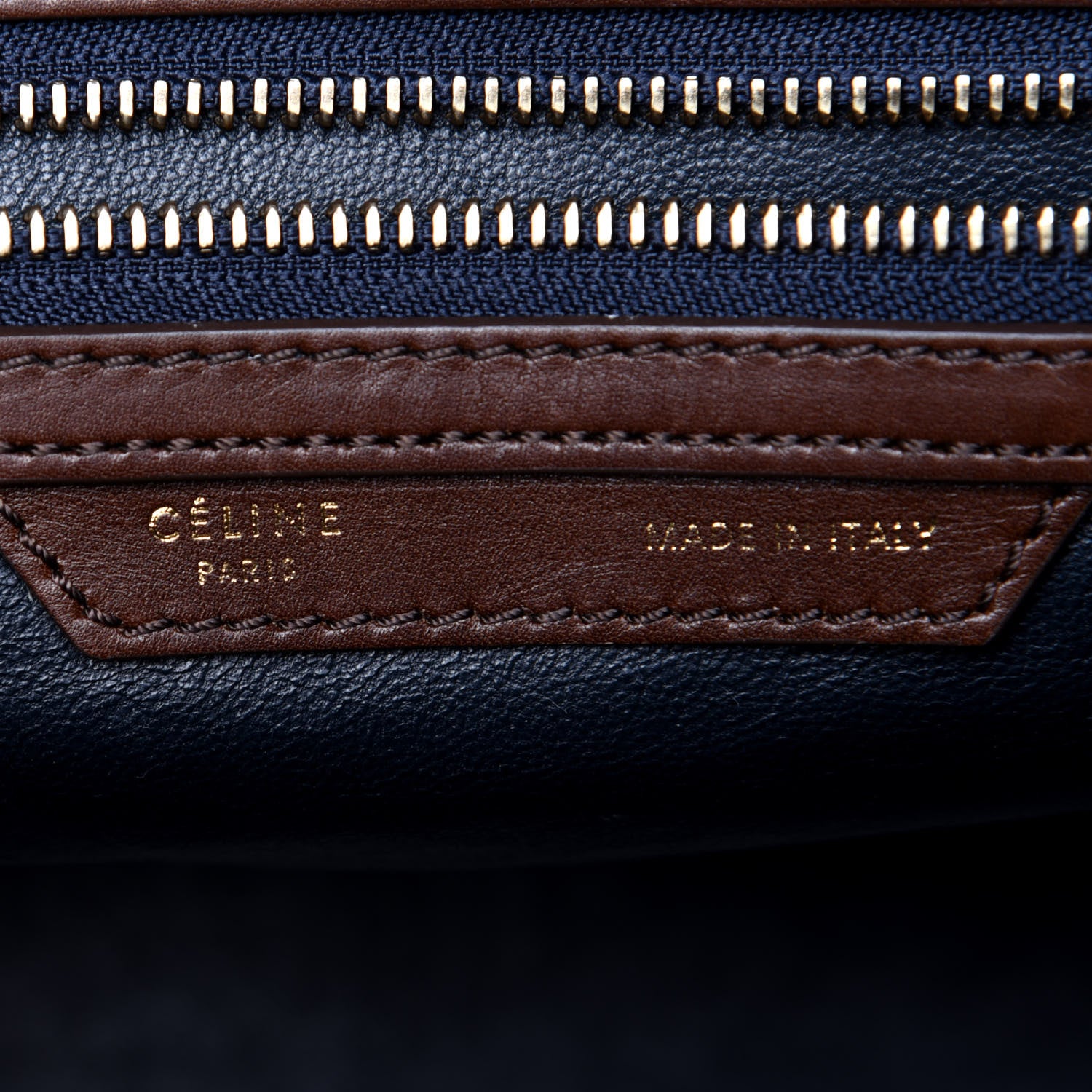 Celine Smooth Calfskin Mini Tri-Color Luggage Navy 6 of 10