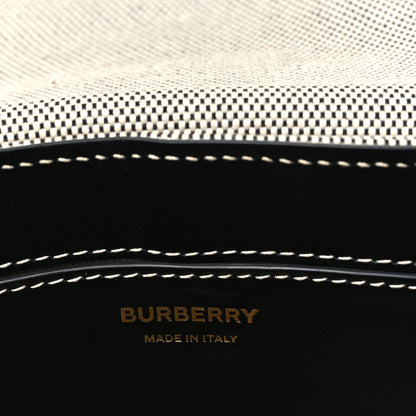 Burberry Canvas Horseferry Print Note Crossbody Bag Grey Black 6 of 10