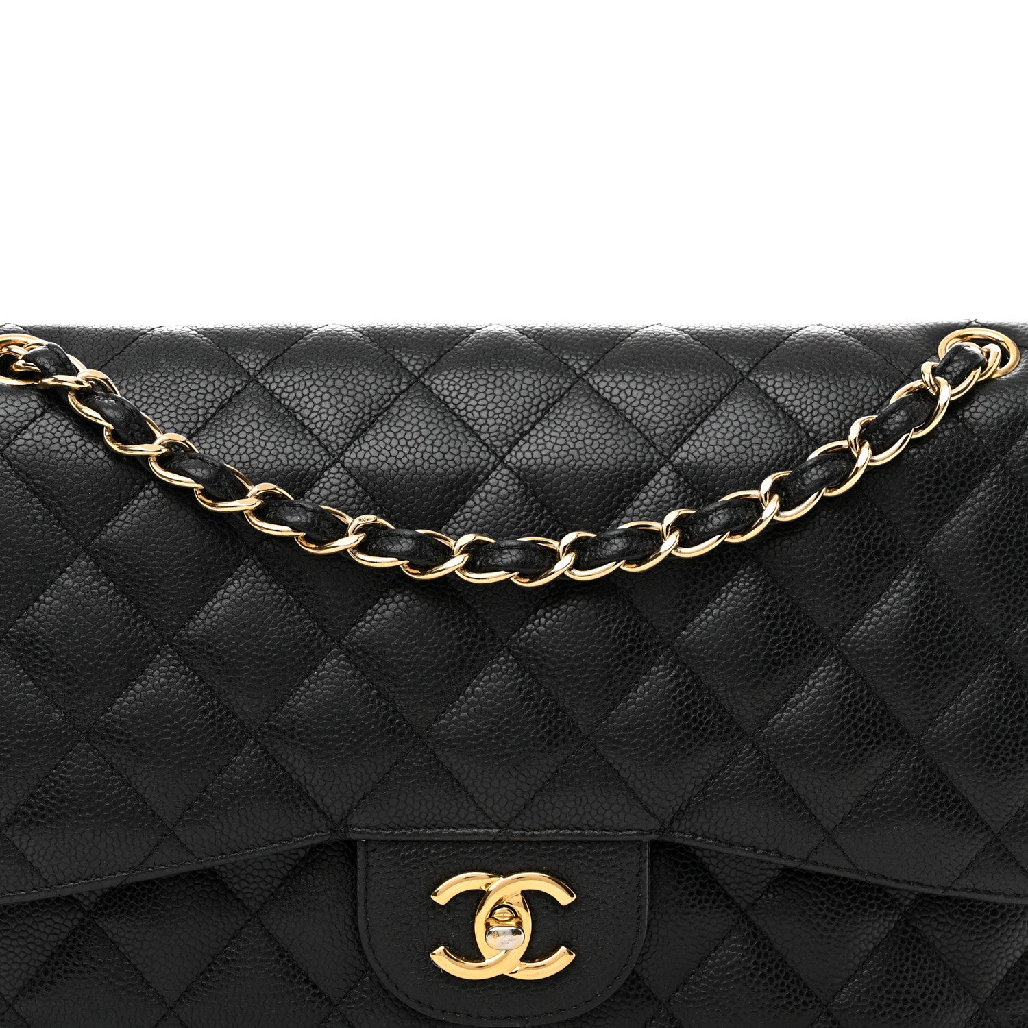 Chanel Caviar Quilted Jumbo Double Flap Black 8 of 13