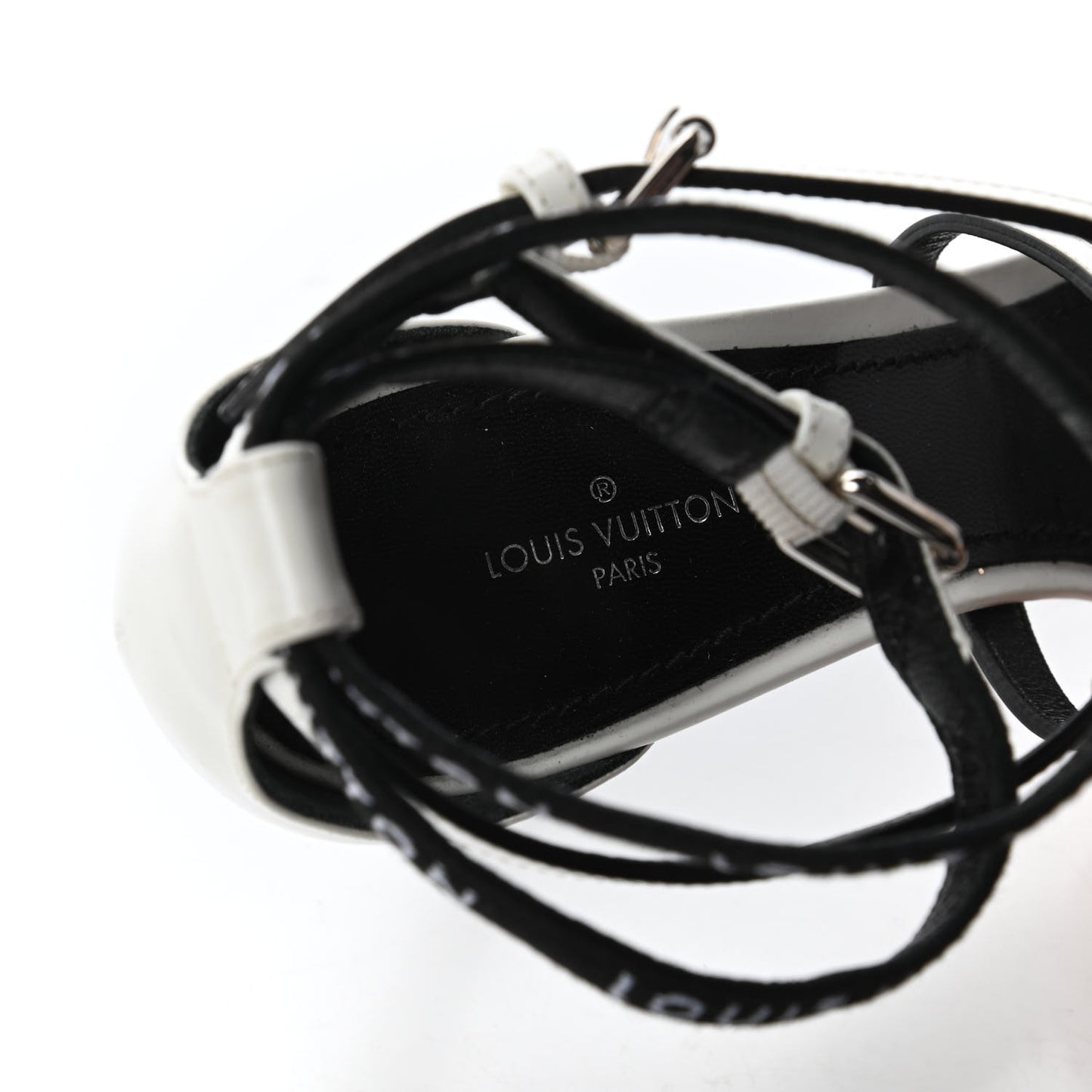 Patent Call Back Sandals 37 White