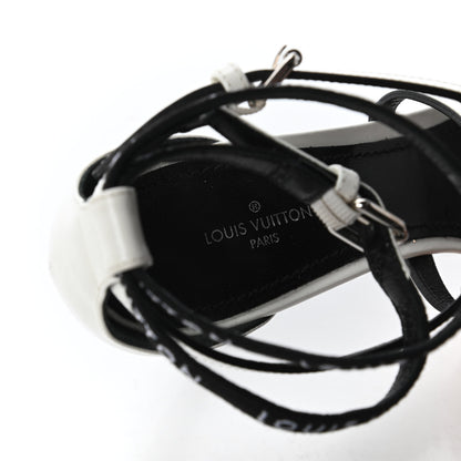 Louis Vuitton Patent Call Back Sandals 37 White 8 of 9