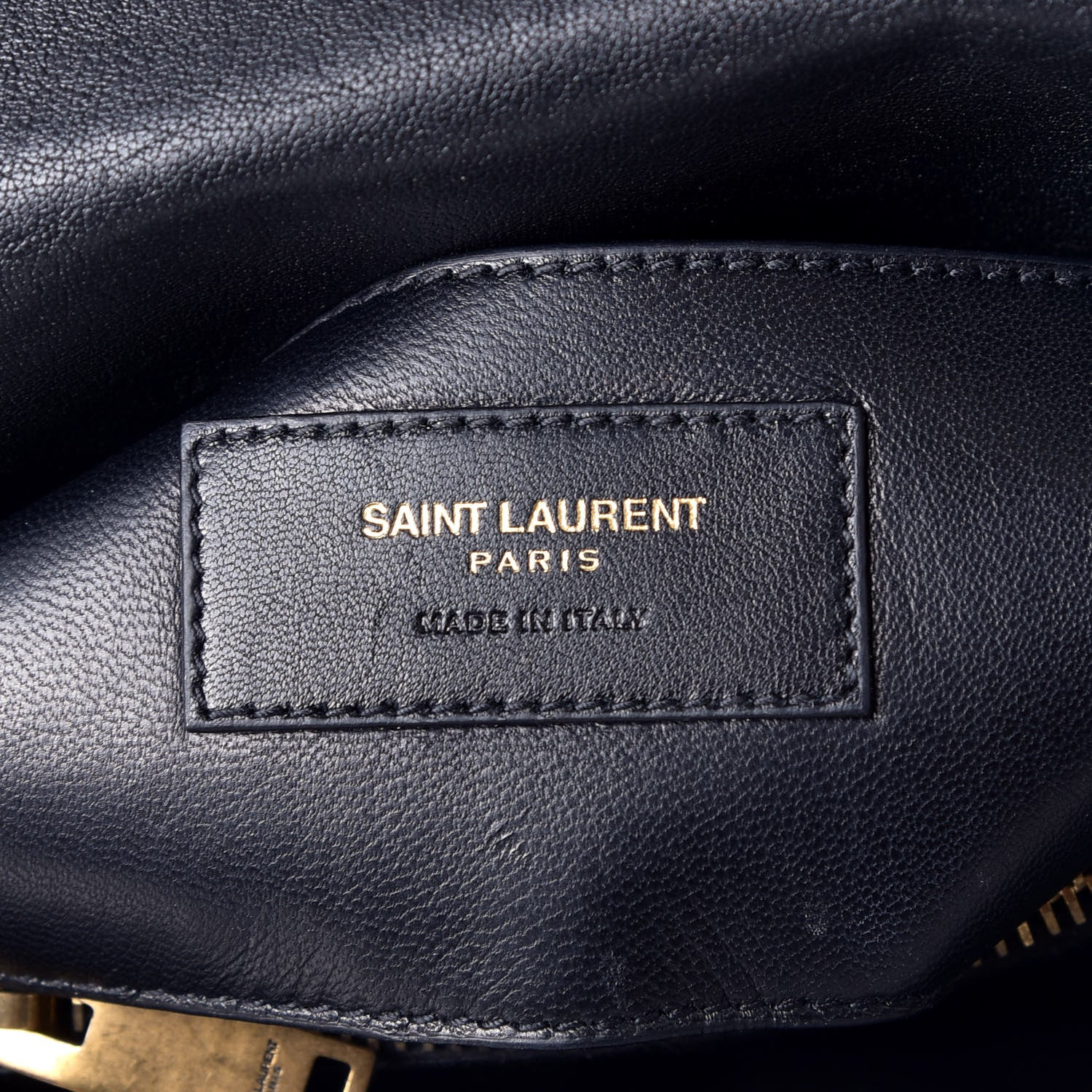 Saint Laurent Sheepskin Matelasse Chevron Monogram Medium College Bag Black 7 of 9