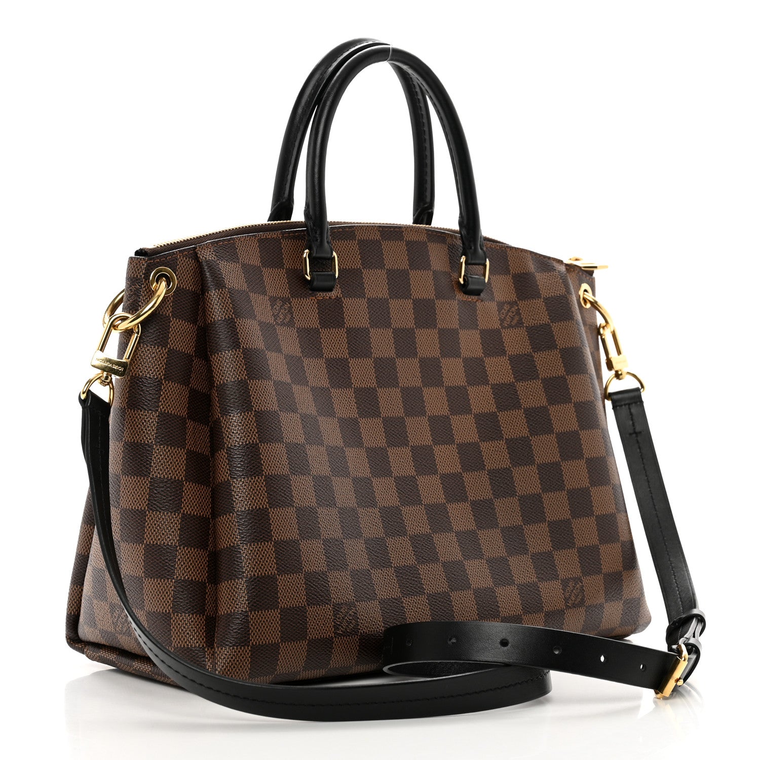 Louis Vuitton Damier Ebene Odeon Tote MM Black 4 of 9
