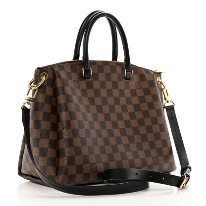 Louis Vuitton Damier Ebene Odeon Tote MM Black 4 of 9