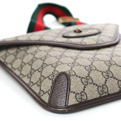 Gucci GG Supreme Monogram Web Medium Neo Vintage Flap Messenger Bag Beige New Acero 7 of 8