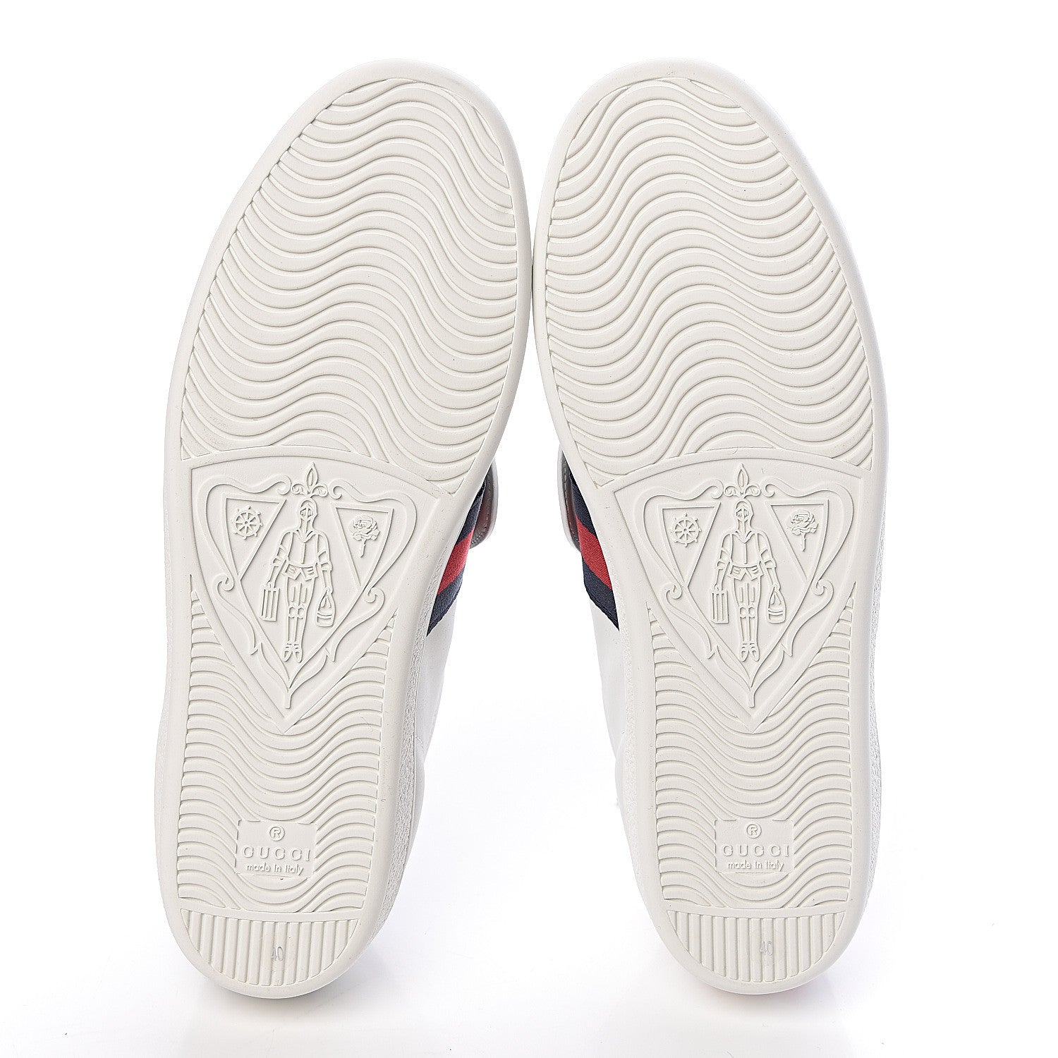 Gucci Calfskin Crystal Web LOVED Embroidered Ace Sneakers 40 White 9 of 10