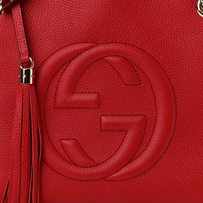 Gucci Cellarius Calfskin Medium Soho Chain Shoulder Bag Vibrant Red 8 of 10
