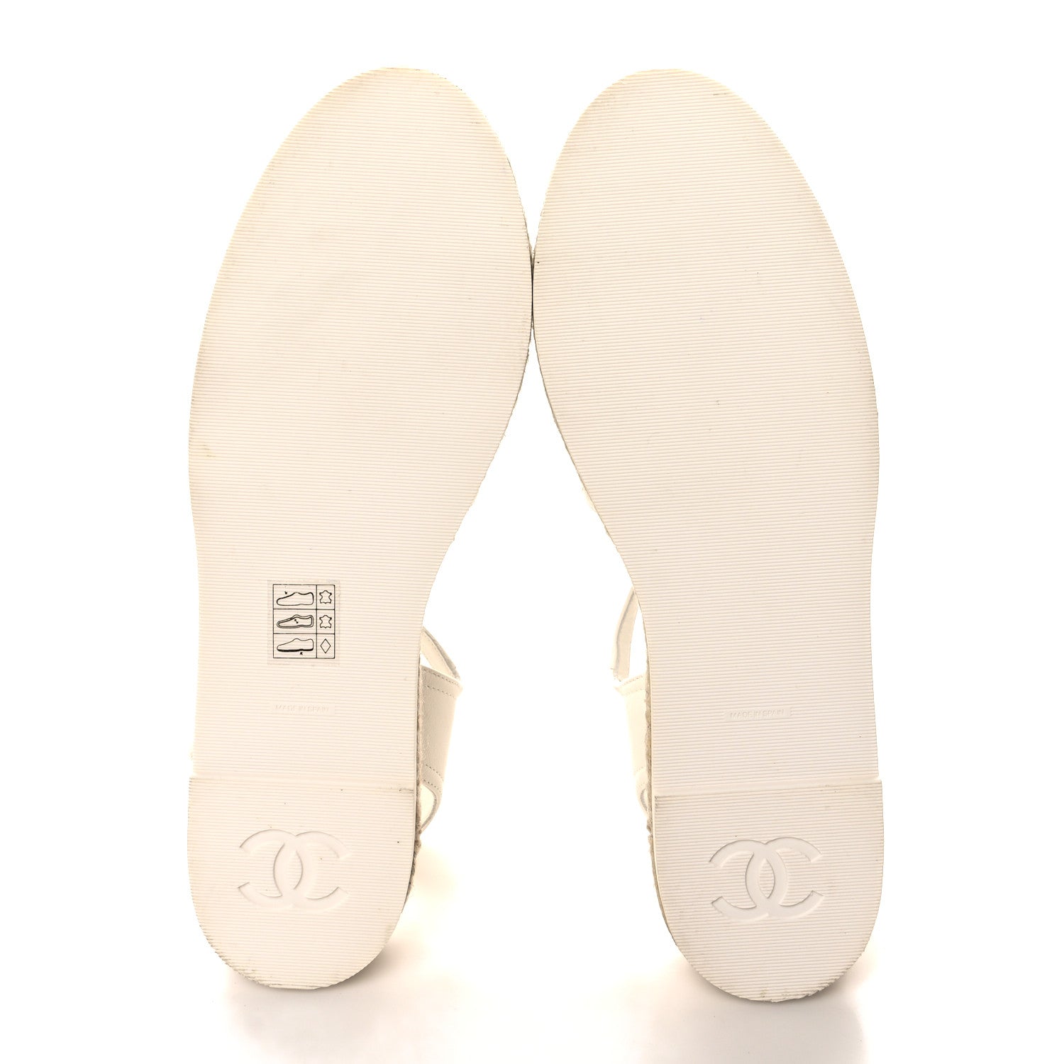 Chanel Lambskin Cap Toe CC Espadrille Sandals 39 White Black 5 of 9
