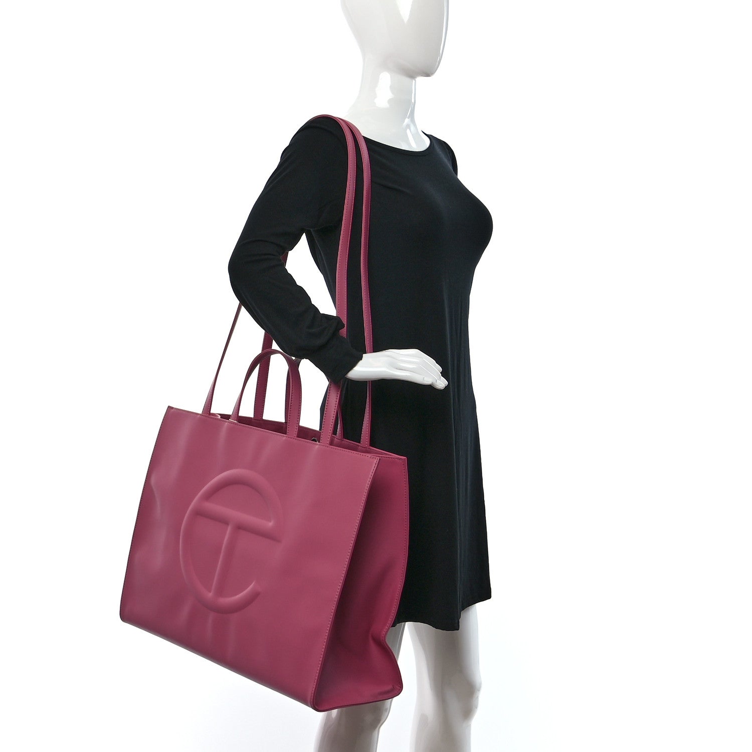 Telfar Vegan Leather Large Shopping Bag Corned Beef 2 of 8