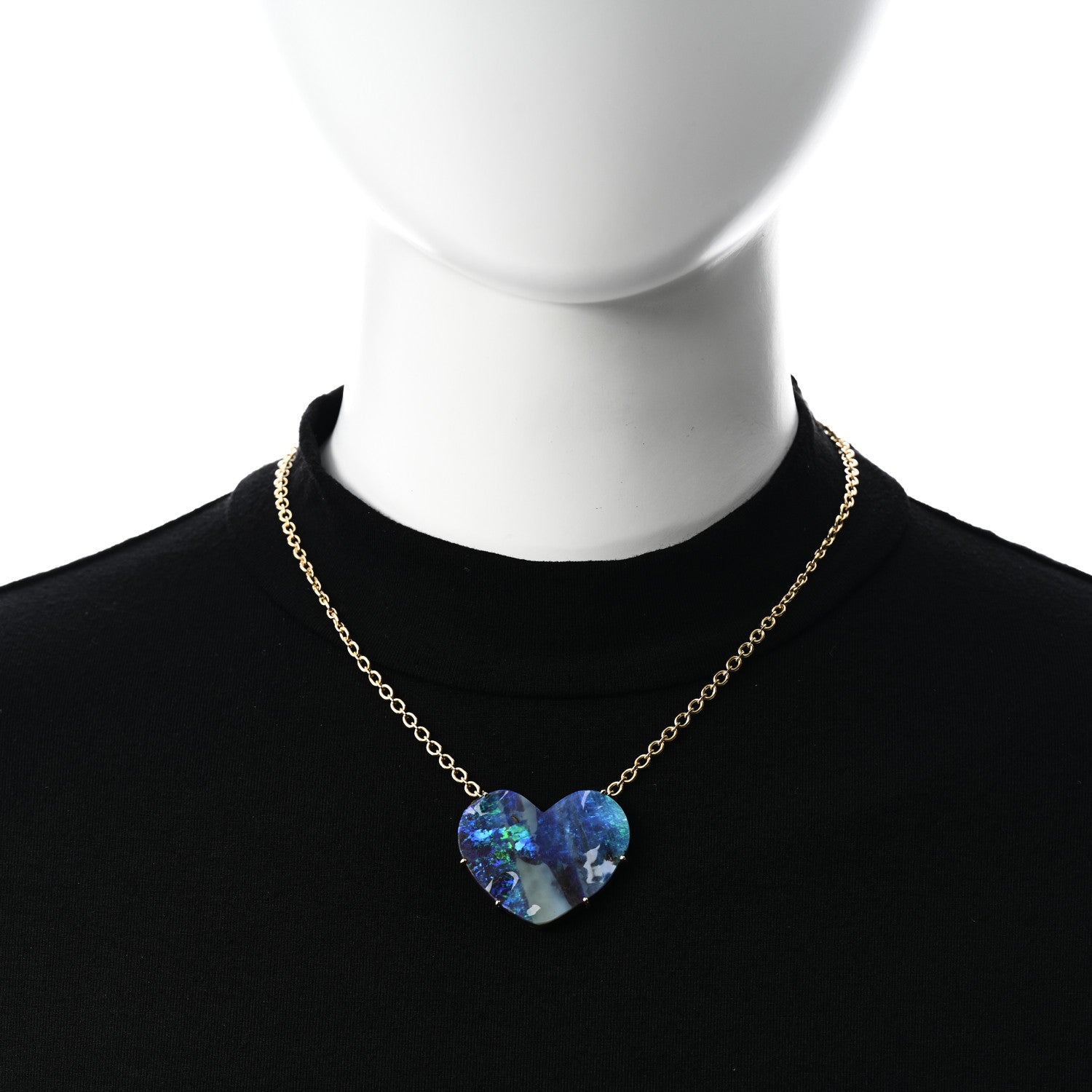 Irene Neuwirth 18K Yellow Gold Boulder Opal One of a Kind Love Pendant Necklace 2 of 6