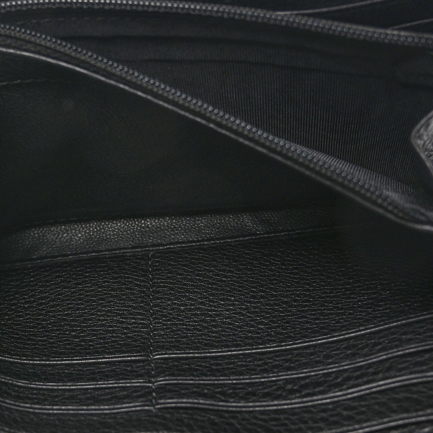 Pebbled Calfskin Large Soho Continental Wallet Black