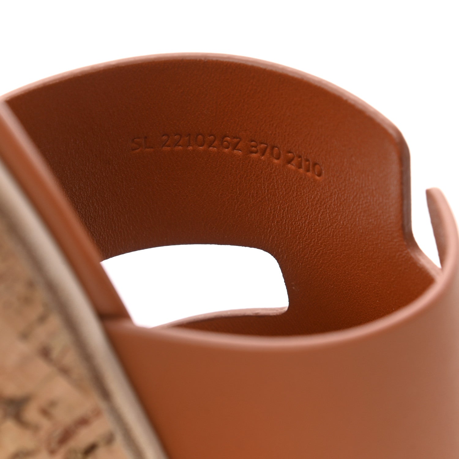 Hermes Calfskin Cork Eze 30 Sandals 37 Marron Glaise 8 of 8