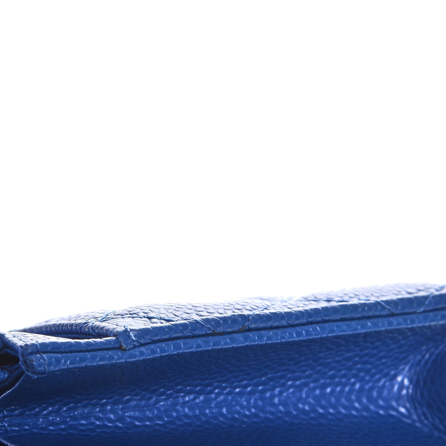 Caviar Quilted Wallet On Chain WOC Blue