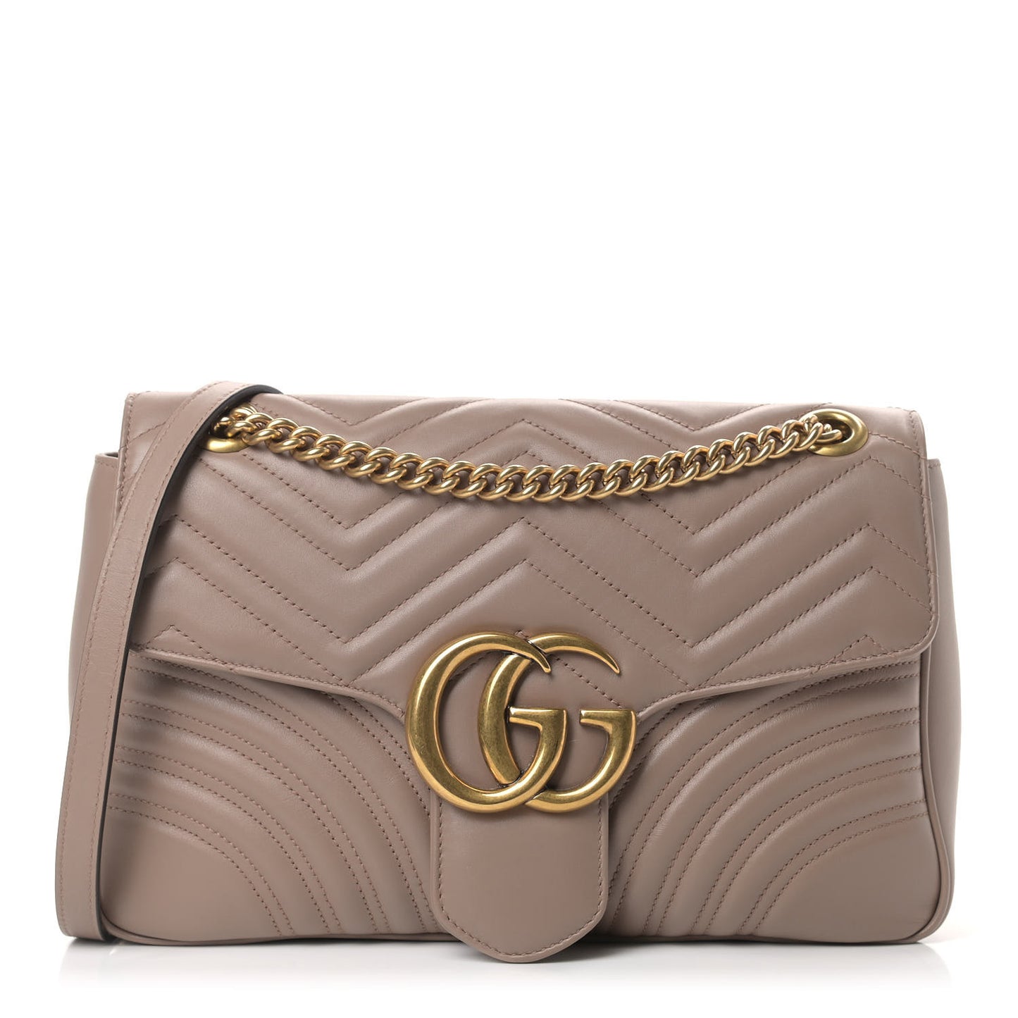 Calfskin Matelasse Medium GG Marmont Shoulder Bag Porcelain Rose