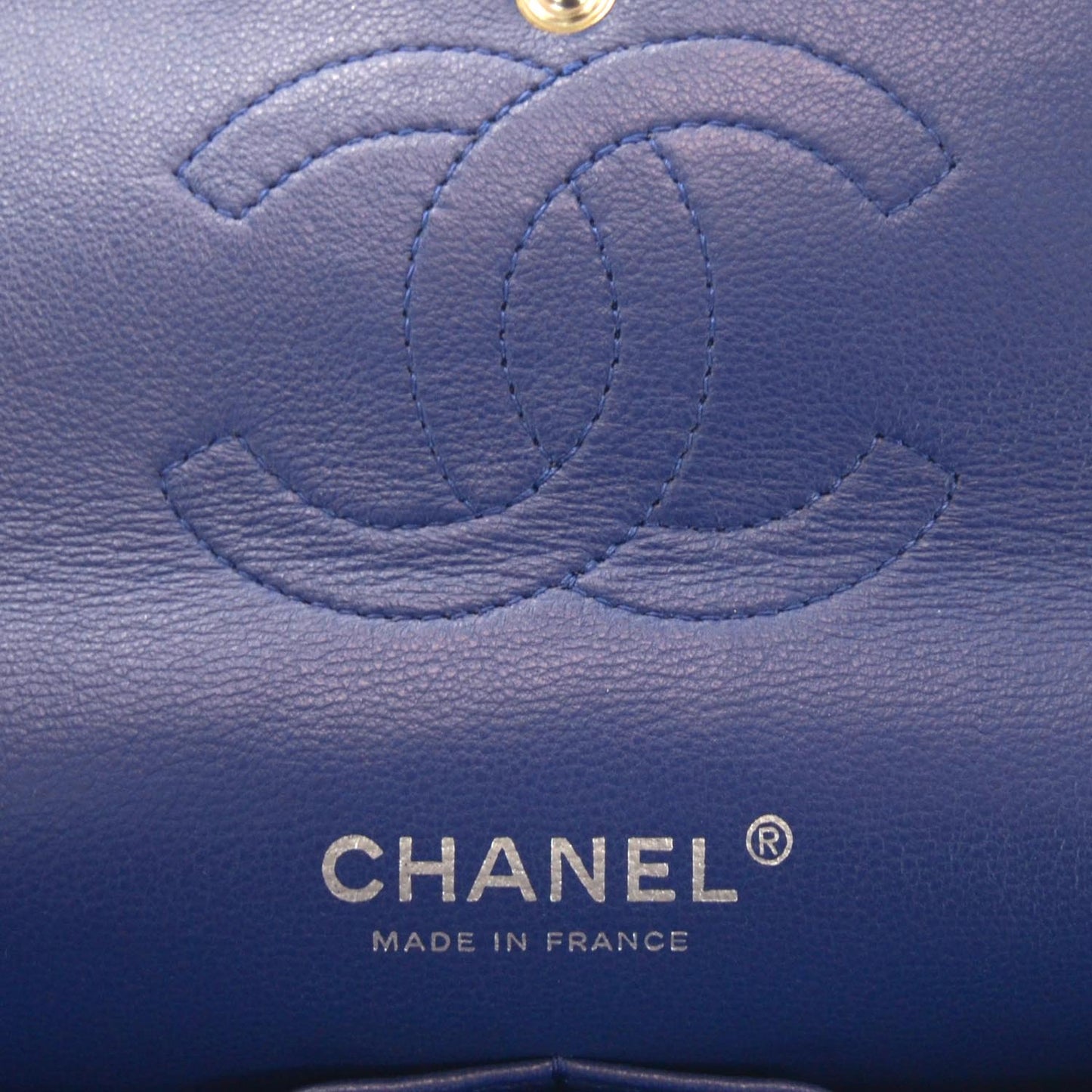 Washed Caviar Medium Double Flap Blue