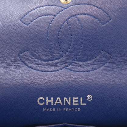 Chanel Washed Caviar Medium Double Flap Blue 6 of 8