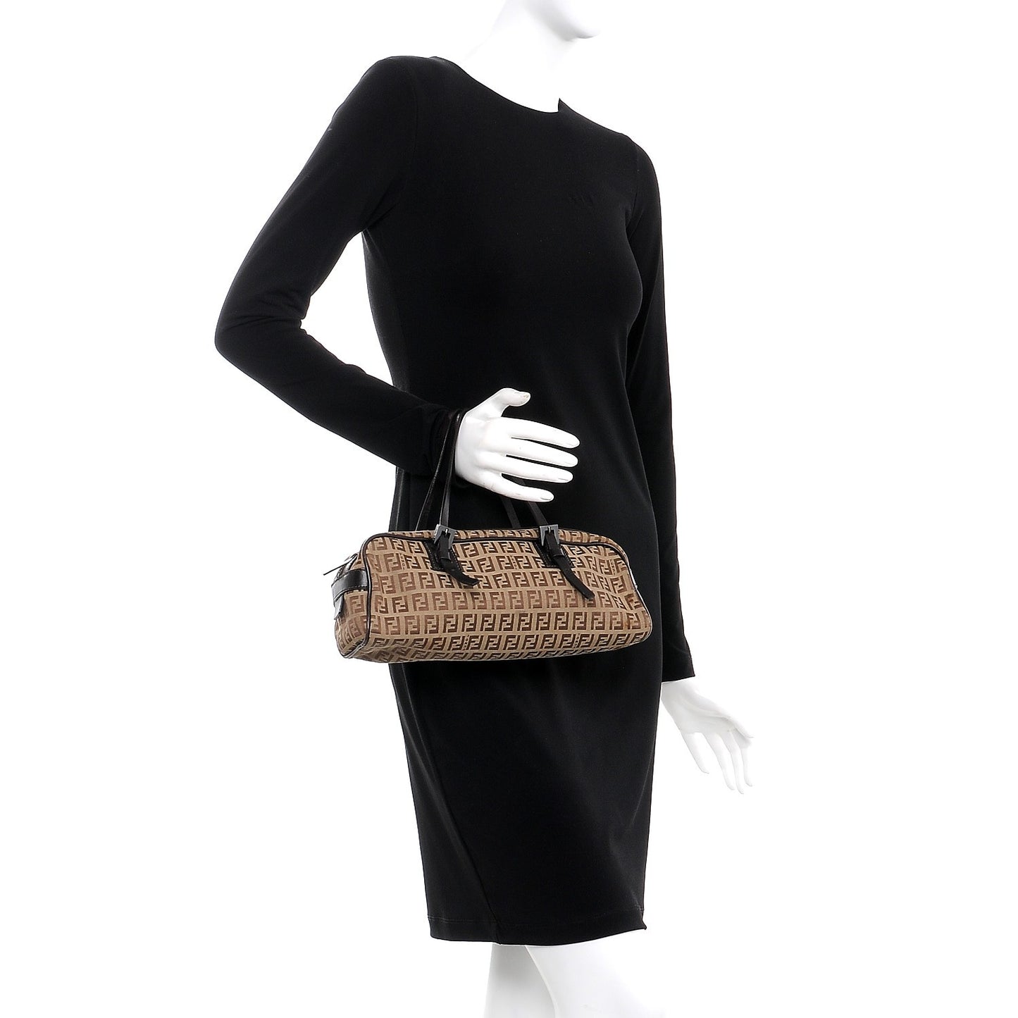 Zucchino Small Buckle Tote Bag Dark Tobacco